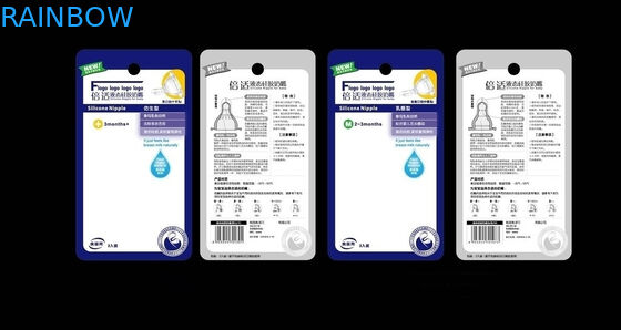 Babys Pacifier Blister Card Packaging Europe Hang Hole White