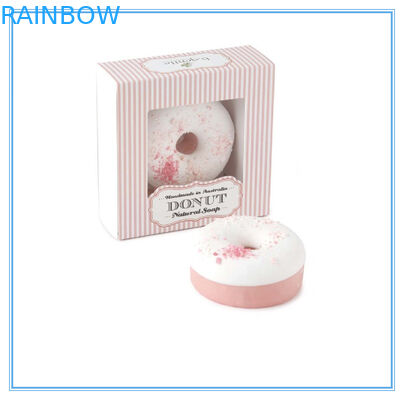 Decorative Pink Soap Packaging Box Recycled Hand Made Paper