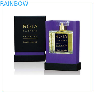 Art Paper Purple Perfume Packaging Box Recyclable With Bottom