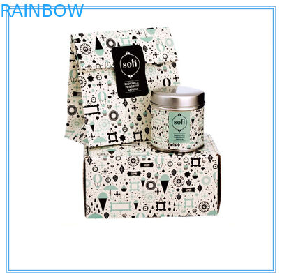 Fashion Foldable Paper Box Packaging For Soap / Jewelry With Lid