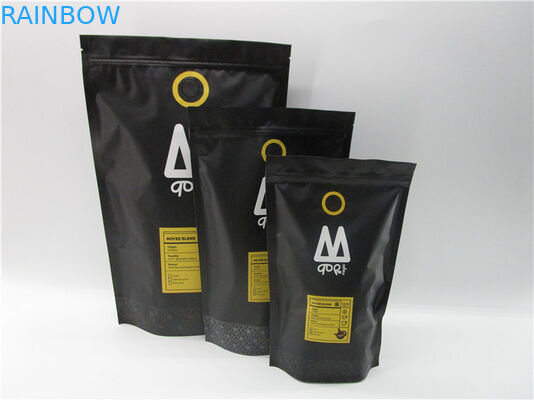 Recycled Laminated Plastic Pouches Packaging Heat Seal For 500 Gram Coffee Bean