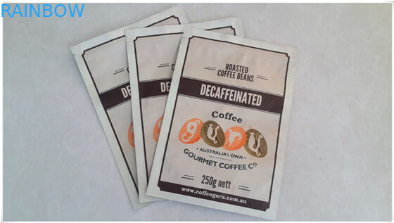 Stand Up Plastic Pouches Packaging Zip For 250 Gram Roasted Coffee Bean