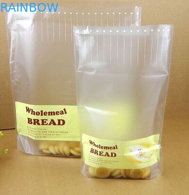 Cream Yellow Transparent PE / NY /PET Plastic Pouches Packaging Window for Bread Food