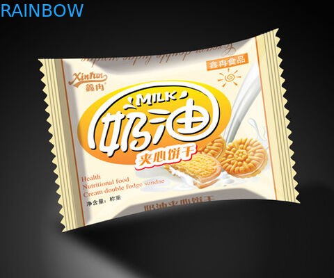 Cream Yellow Transparent PE / NY /PET Plastic Pouches Packaging Window for Bread Food