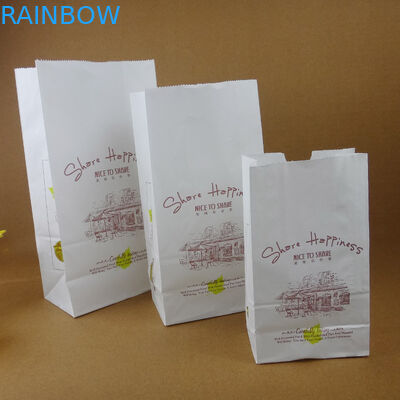 Window Eco-Friendly Customized Paper Bags Grip For Bread Packaging