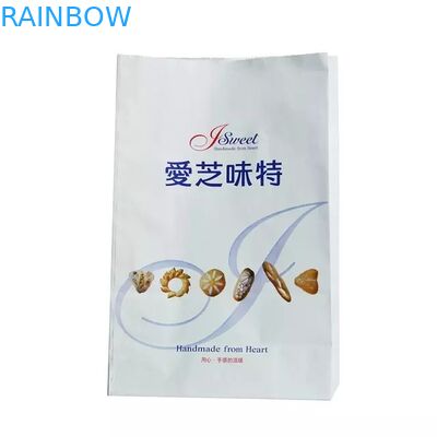 Rectangle Kraft Paper Bread Packaging Bags Grease Proof Eco Friendly