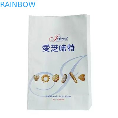 Rectangle Kraft Paper Bread Packaging Bags Grease Proof Eco Friendly