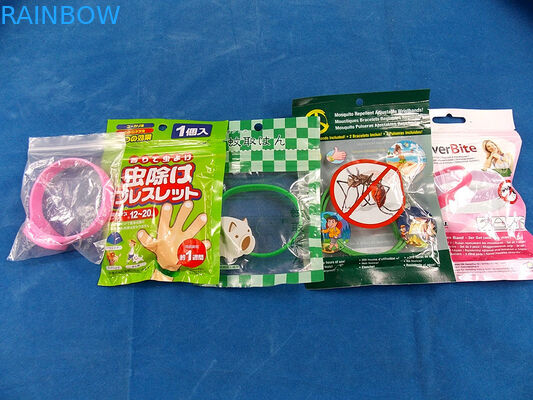 Plastic Grip Seal Bags Clear Window For Kids Mosquito Repellent Bracelet