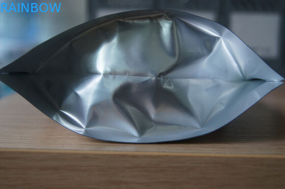 Glossy Plain Silver Stand UP Foil Pouch Packaging k for Food Packaging