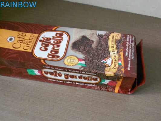 Aluminum Coffee Bean Packaging Bag Matte Finish Brown Foil Pouch