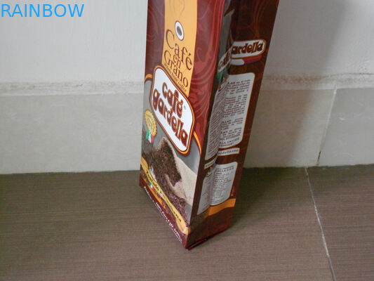 Aluminum Coffee Bean Packaging Bag Matte Finish Brown Foil Pouch