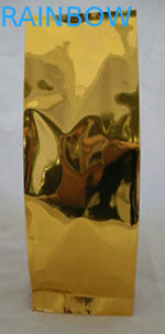 Coffee Bean Foil Pouch Packaging Gloden Heat Seal with Degassing Value