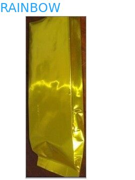Coffee Bean Foil Pouch Packaging Gloden Heat Seal with Degassing Value