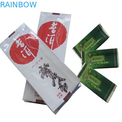 White Glossy Finish Side Gusset Bags Colorful Printing For Tea Bag