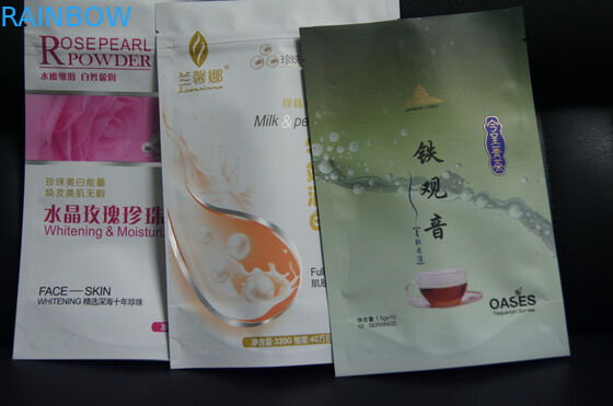 Glossy Finish Stand Up Tea Bags Packaging Zipper And Full Printing
