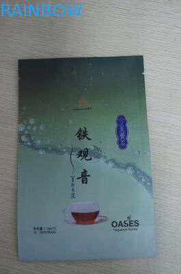 Glossy Finish Stand Up Tea Bags Packaging Zipper And Full Printing