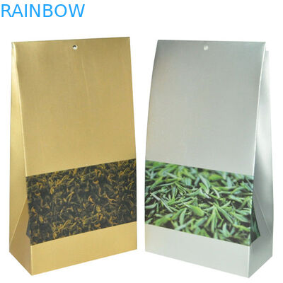 Printed Matte Finish Coffee Bags Packaging Tin-tie Silvery Square Bottom