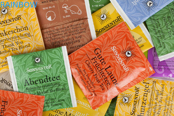 Glossy Finish 3-side Tea Bags Packaging Small Colorful Vivid Printed