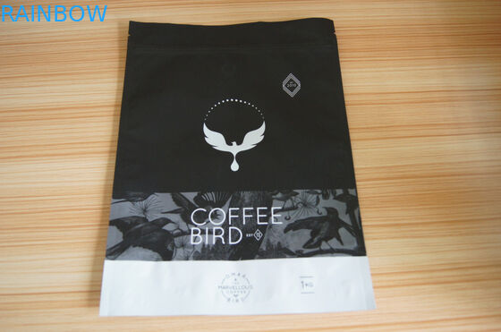 3-side Coffee Bags Packaging Small Black Matte Finish Zipper