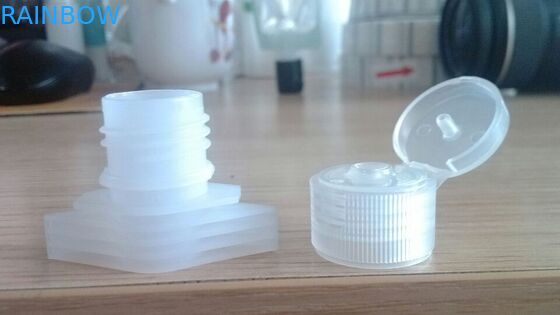 Custom Sky Blue Plastic Spout Pouch Packaging Orange Juice Drink Packaging