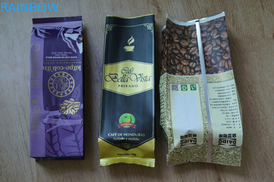 Gusset Side Laminated Matte Finish Tea Bags Packaging Colorful Printing With Valve