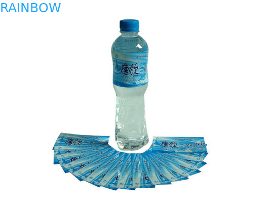 Mineral Water Drink Bottle Shrink Sleeve Printing Blue Heat
