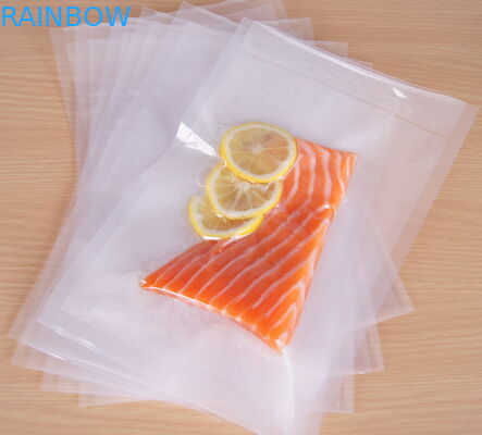 High Transparent Embossed Texture Vacuum Bags for Food Packaging