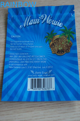 Natural Blend Berry Blue Herbal Incense Packaging 10g Maui Wowee Premium