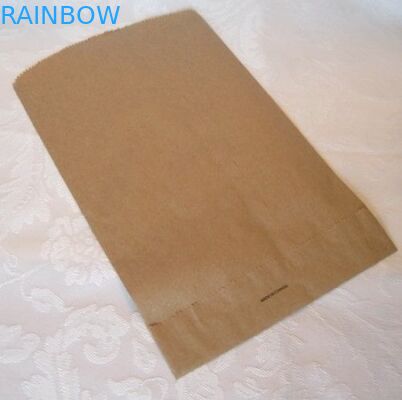 Plain Brown Kraft Customized Paper Bags Flat for Food Packaging