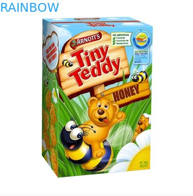 Cubic Cartoon Tiny Teddy Paper Box Packaging For Baby Cookies