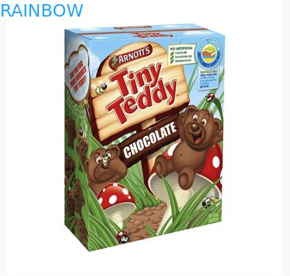 Cubic Cartoon Tiny Teddy Paper Box Packaging For Baby Cookies