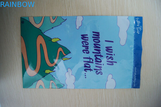 Ldpe Printed Grip Seal Bags Blue With Small Cartoon For Children Toys