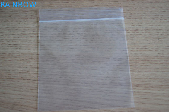PE Clear Grip Seal Bags With Top Zipper For Food Packaging