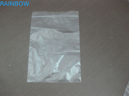 PE Clear Grip Seal Bags With Top Zipper For Food Packaging