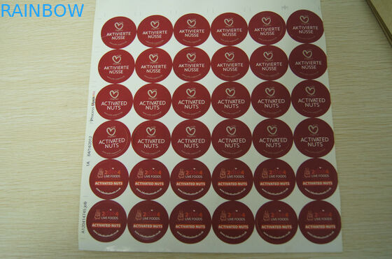 Round Paper Shrink Sleeve Packaging , Adhesive Sticker Labels For Activated Nuts