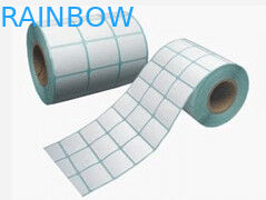 White Rectangle Paper Adhesive Sticker Labels Unprinted In Roll