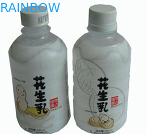 Peanut Milk Bottle Heat Shrink Sleeve Labels Printed Milk , White Pvc