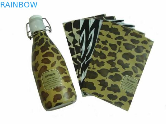 PET Brown Leopard Printed Shrink Sleeve Labels for Baby Drink Bottles