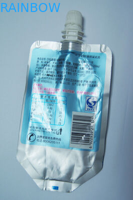 150ml Silver Aluminum Foil Flat Spout Pouch Packaging For Wine Packaging