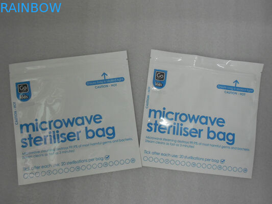 Stand Up Blue Vacuum Seal Food Storage Bags / Microwave Vacuum Sealing Bags For Food