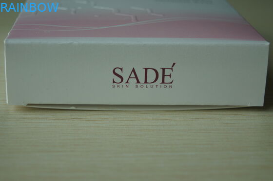 Pink Sade Paper Packaging Box White Card For Ginseng Collagen Cosmetic Mask