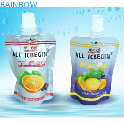 Custom Plastic Spout Pouch For Fruit Juice Packaging / Liquid Bags With Spout