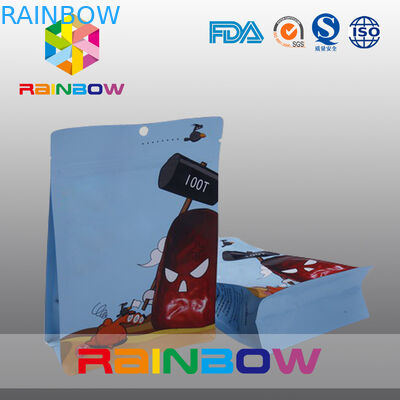 Flat Bottom Resealable Snack Bags With Cartoon Figure For  Children