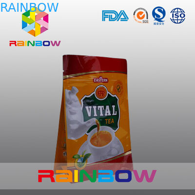 Flat Bottom Vital Tea Packaging Bags / Economy Plastic Tea Packaging Pouches