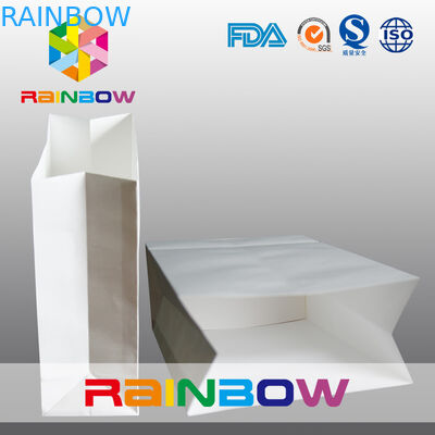 Recycled Square Bottom Customized Paper Bags / Printed Paper Shopping Bags