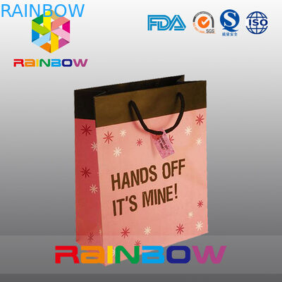 Cardboard Hot Stamping High End Colorful Customized Paper Bags For Shopping