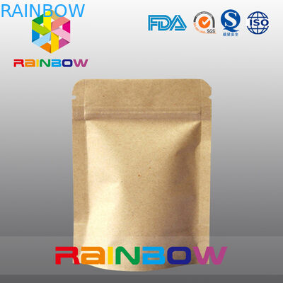 Stand Up Kraft Paper Bags for Candy Packaging with Zipper and Window