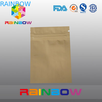 Stand Up Kraft Paper Bags for Candy Packaging with Zipper and Window