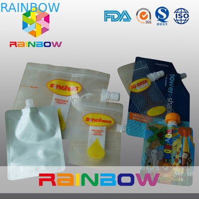 Aluminum Foil Stand Up Spout Pouch With Hand Hole For Laundry Detergent Packaging