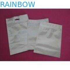 White Silvery 3 Side Custom Printed Aluminum Foil Cooking Bag with Zipper